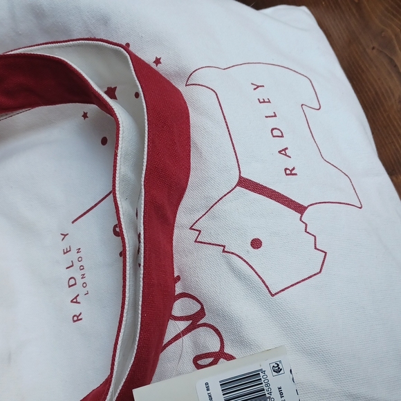 RADLEY Borsa Tote In Cotone Riciclato RHSMOT: Illustrazione Floreale In Riva Al Mare Con Scottie, Tasca Interna Con Cerniera